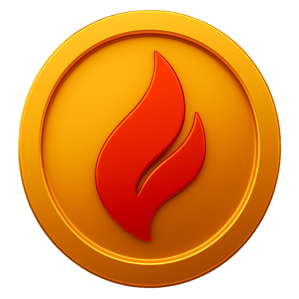 Blaze coin front view